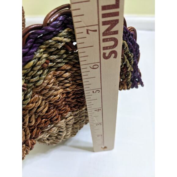 Wicker Turkey Basket Colorful Thanksgiving Fall Decoration Vase Storage DECOR - Picture 4 of 5